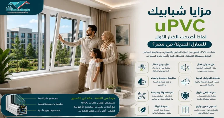 مزايا شبابيك uPVC | العزل الحراري والصوتي وتوفير الطاقة 3 تتمثل أهم مزايا شبابيك uPVC في العزل الحراري والصوتي ومقاومة الرطوبة والعوامل الجوية وسهولة الصيانة والعمر الافتراضي الطويل وتوفير الطاقة