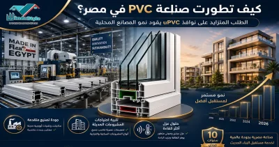 أصبحت مصانع PVC فى مصر عنصرًا مهمًا في قطاع البناء الحديث بفضل الطلب المتزايد على الأبواب والشبابيك المصنوعة من uPVC  لكن اختيار المصنع المناسب يجب أن يعتمد على جودة القطاع والتصنيع والتدعيم والزجاج والإكسسوارات والتركيب وليس السعر فقط 