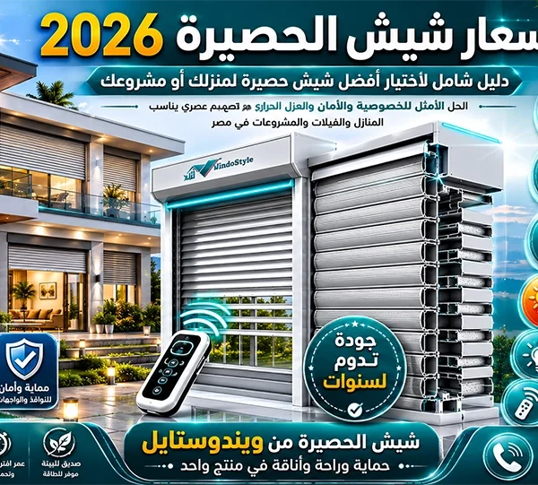 أسعار شيش الحصيرة تعرف على أسعار شيش الحصيرة من شركة ويندوستايل وأهم الأنواع المتاحة ومميزات الشيش الألومنيوم المعزول وكيفية اختيار النظام المناسب للمنازل والفيلات والمحلات التجارية