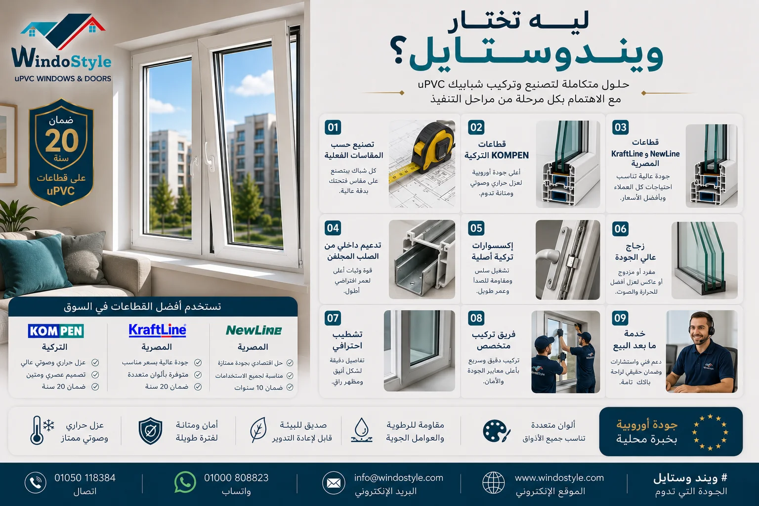 ليه تختار شبابيك Pvc من ويندوستايل