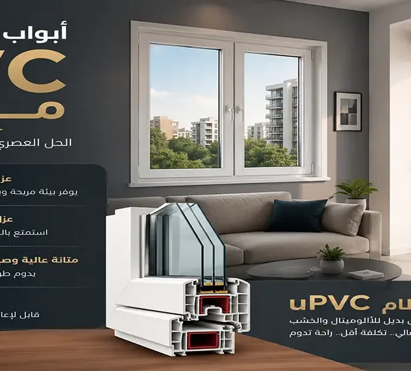 أبواب وشبابيك PVC مصر تعرف على أبواب وشبابيك PVC مصر من حيث المميزات والعزل الحراري والصوتي والأسعار وأهم الأنواع، مع دليل شامل لاختيار الأفضل من ويندوستايل
