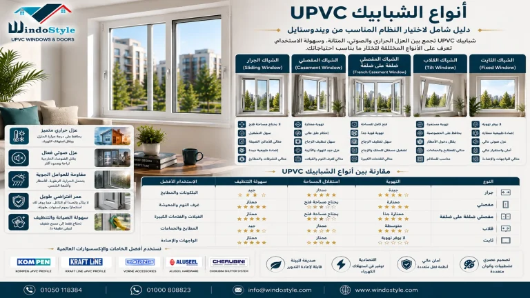 انواع الشبابيك UPVC