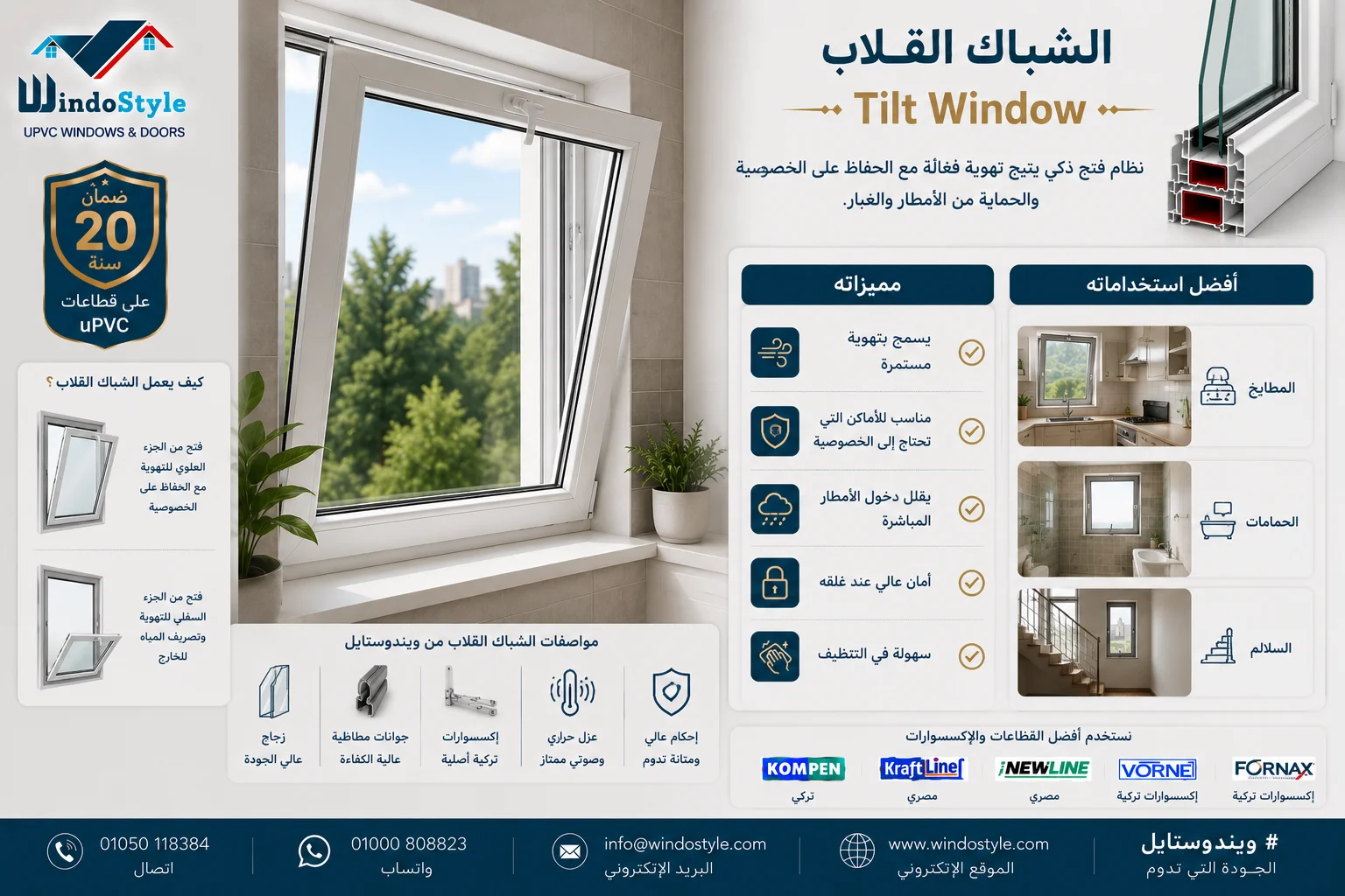 شباك pvc قلاب شباك pvc قلاب