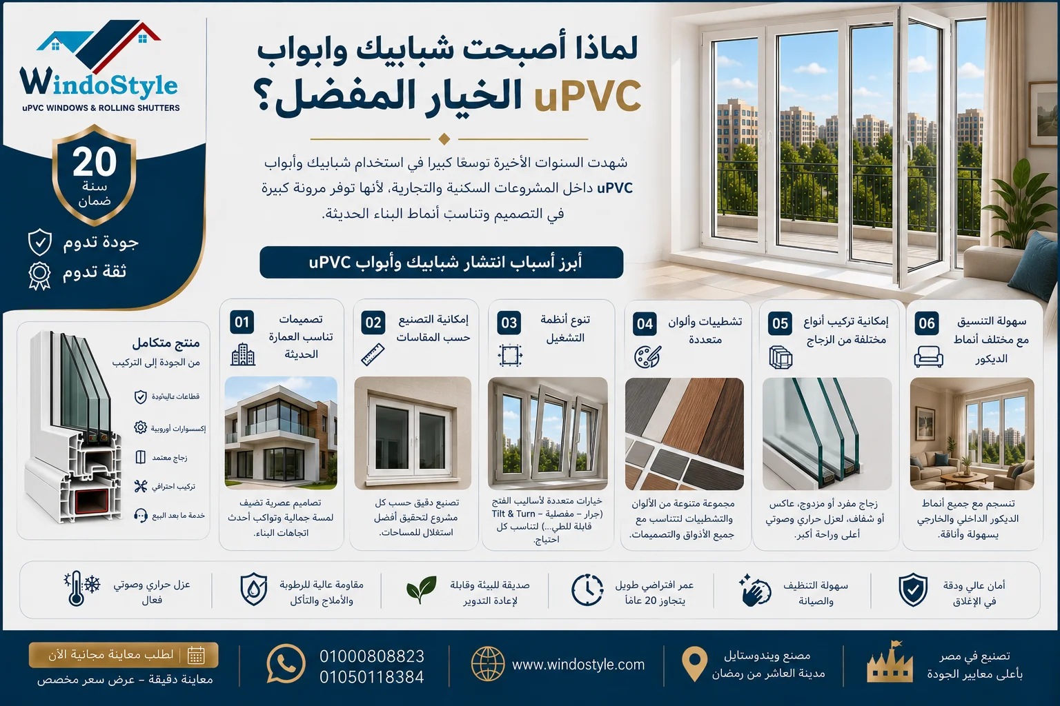 شبابيك وابواب uPVC أحدث صيحات المدن الجديدة والمنازل 2 لماذا أصبحت شبابيك وابواب uPVC الخيار الافضل في تجديد المنازل؟