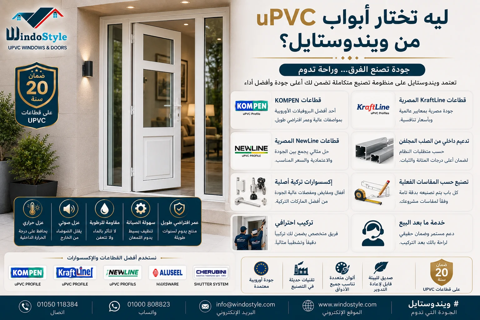 ليه تختار upvc أبواب من ويندوستايل؟