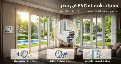 تعرف على أهم مميزات شبابيك PVC تركية من حيث العزل الحراري والصوتي ومقاومة الرطوبة وسهولة الصيانة، ولماذا أصبحت من أكثر الأنظمة طلبًا في مصر 