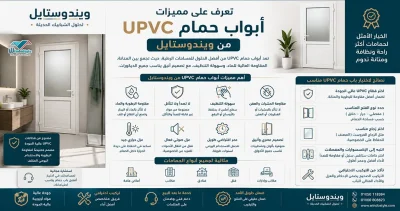 أبواب حمام uPVC القوية و الآمنة | ويندوستايل 1 تعرف على مميزات أبواب حمام uPVC