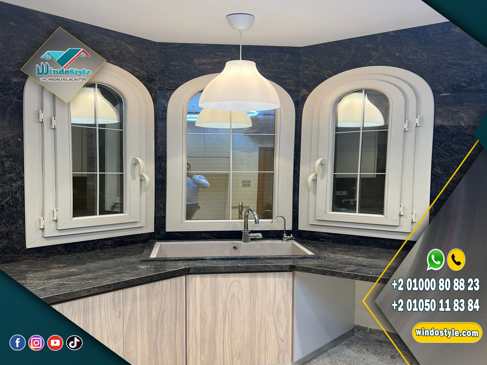 hinged-upvc-window شباك PVC مفصلي من ويندوستايل بتصنيع دقيق وخامات عالية الجودة، عزل حراري وصوتي، تشغيل سلس وتشطيب أنيق مناسب للمنازل والشركات