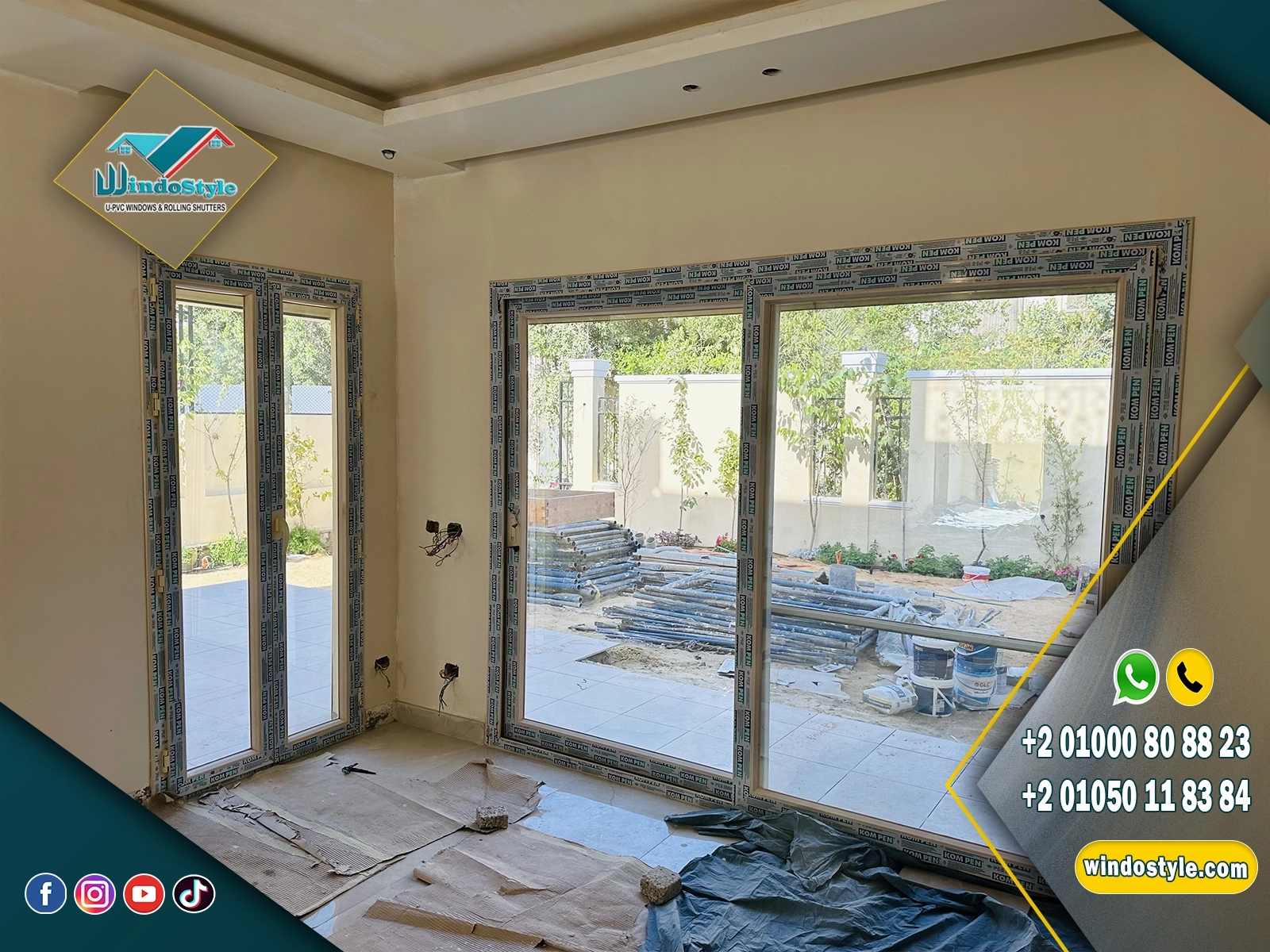 pvc-door-egypt (2) باب بي في سي من ويندوستايل بتصنيع احترافي وخامات عالية الجودة، تصميم عملي وعمر افتراضي طويل، مناسب للمنازل والشركات مع تشطيب أنيق يدوم