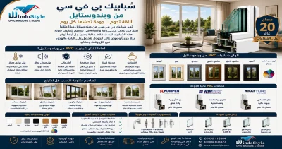 Pvc شبابيك بي فى سي من ويندوستايل الأنواع والمميزات