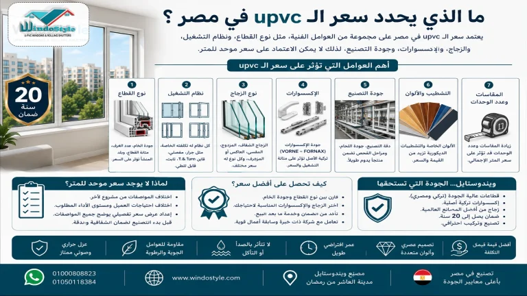 سعر الـ UPVC في مصر من شركة ويندوستايل لعام 2026 5 سعر الـ UPVC في مصر من شركة ويندوستايل لعام 2026