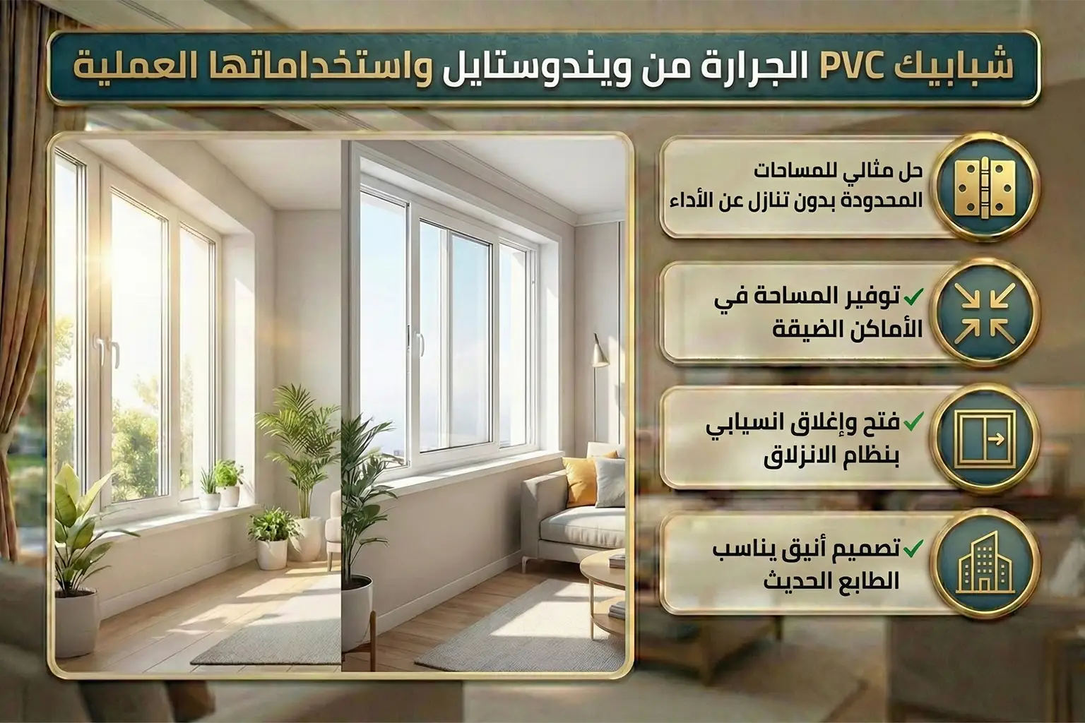 ✔ توفير المساحة في الأماكن الضيقة ✔ فتح وإغلاق انسيابي بنظام الانزلاق ✔ تصميم أنيق يناسب الطابع الحديث ✔ مقاومة للعوامل الجوية والتآكل حل مثالي للمساحات المحدودة بدون تنازل عن الأداء