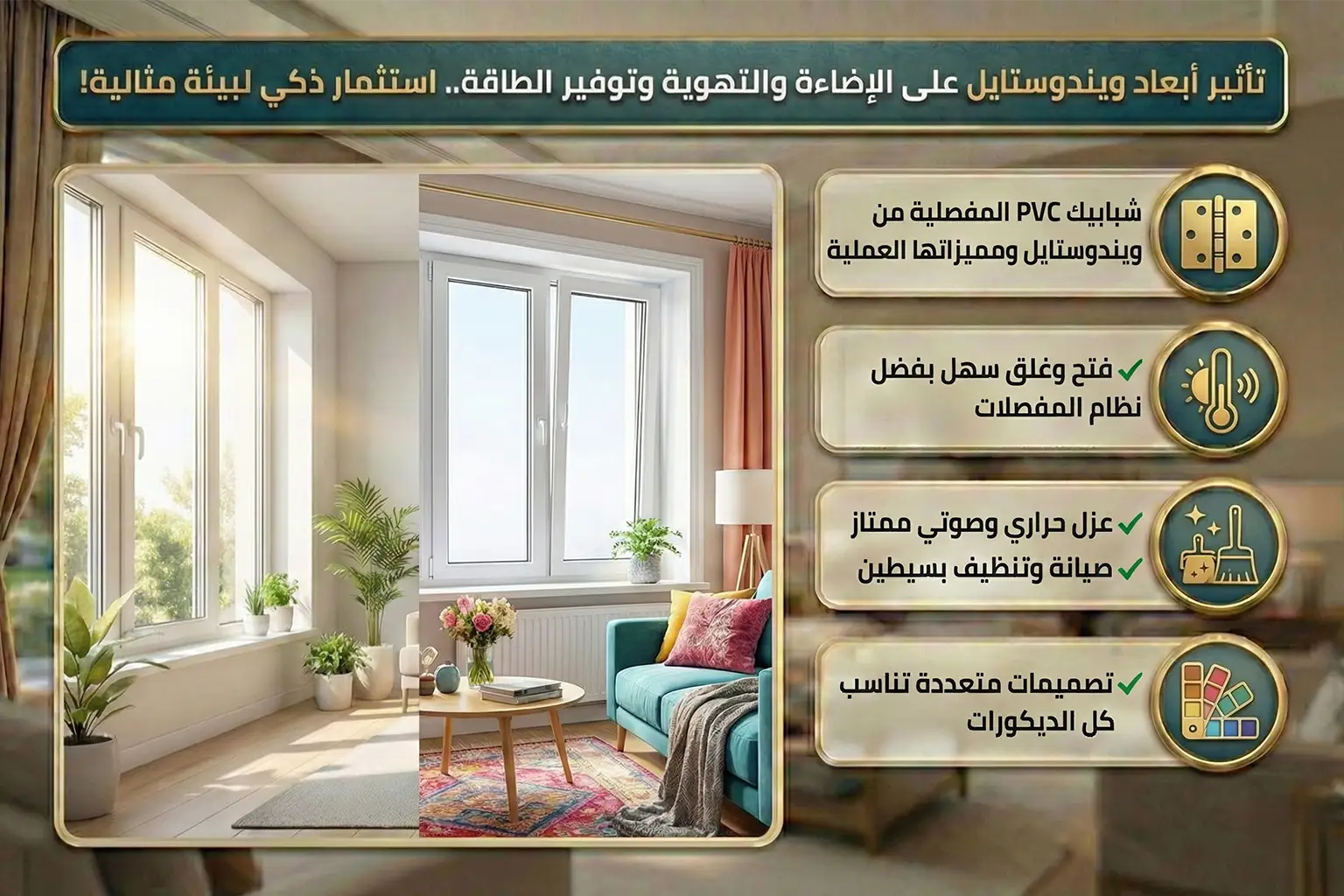 ✔ فتح وغلق سهل بفضل نظام المفصلات ✔ عزل حراري وصوتي ممتاز ✔ صيانة وتنظيف بسيطين ✔ تصميمات متعددة تناسب كل الديكورات حل تقليدي موثوق للاستخدام اليومي