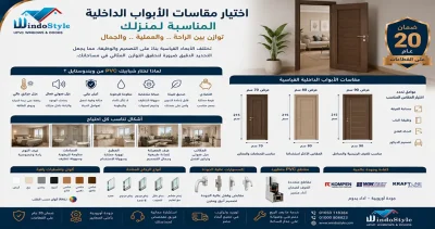 ويندوستايل دليلك لاختيار مقاسات الابواب الداخلية