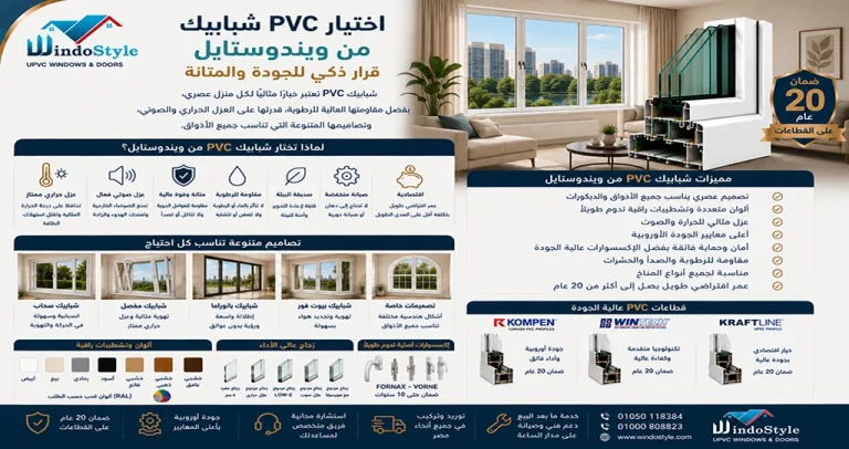 دليل شامل لاختيار PVC شبابيك من شركة ويندوستايل 6 اختيار pvc شبابيك من ويندوستايل