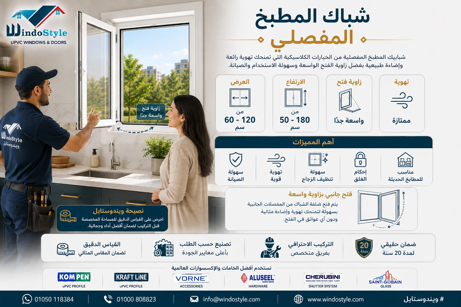 شباك المطبخ المفصلي شباك المطبخ المفصلي