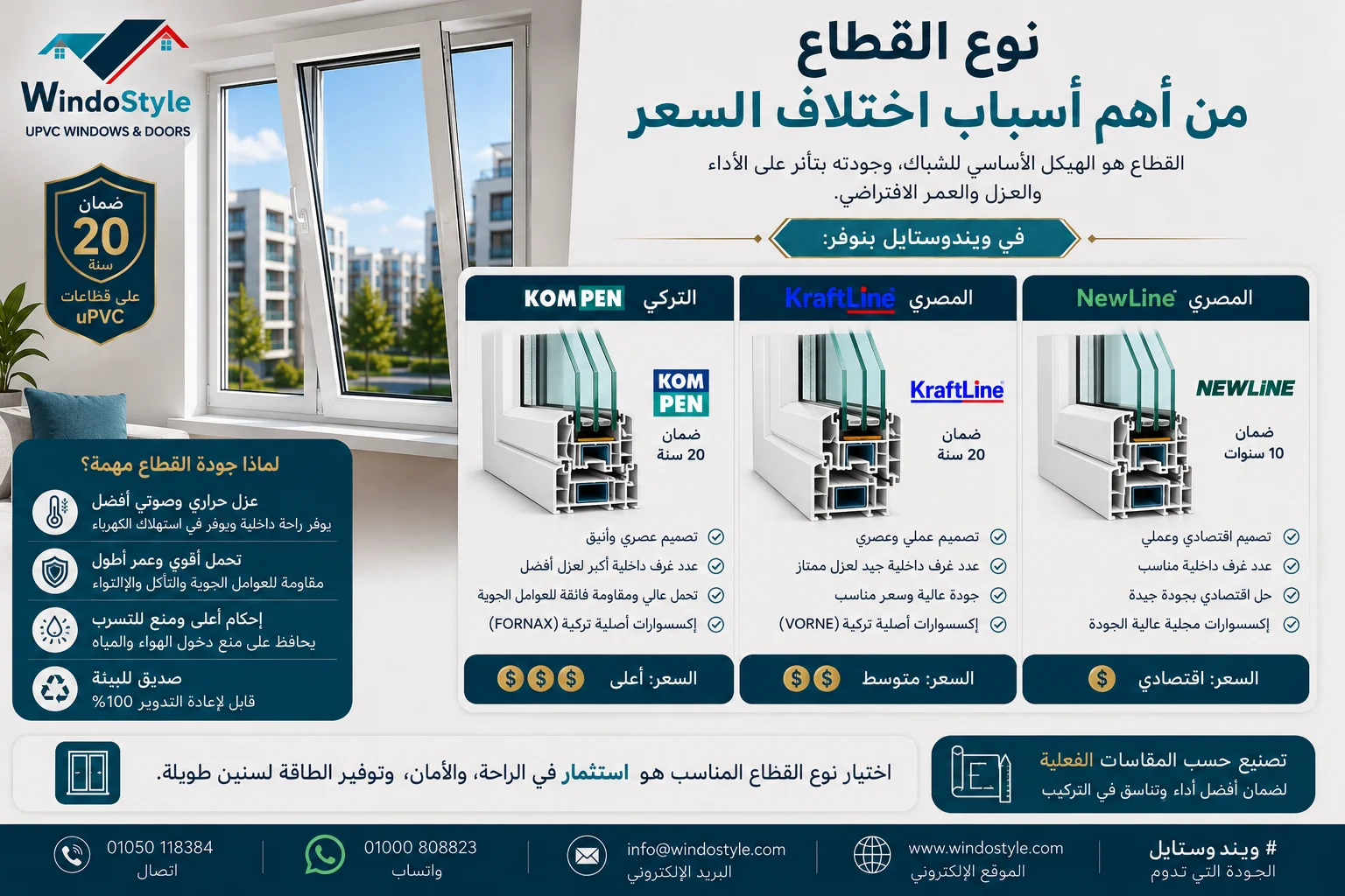 uPVC window profile type