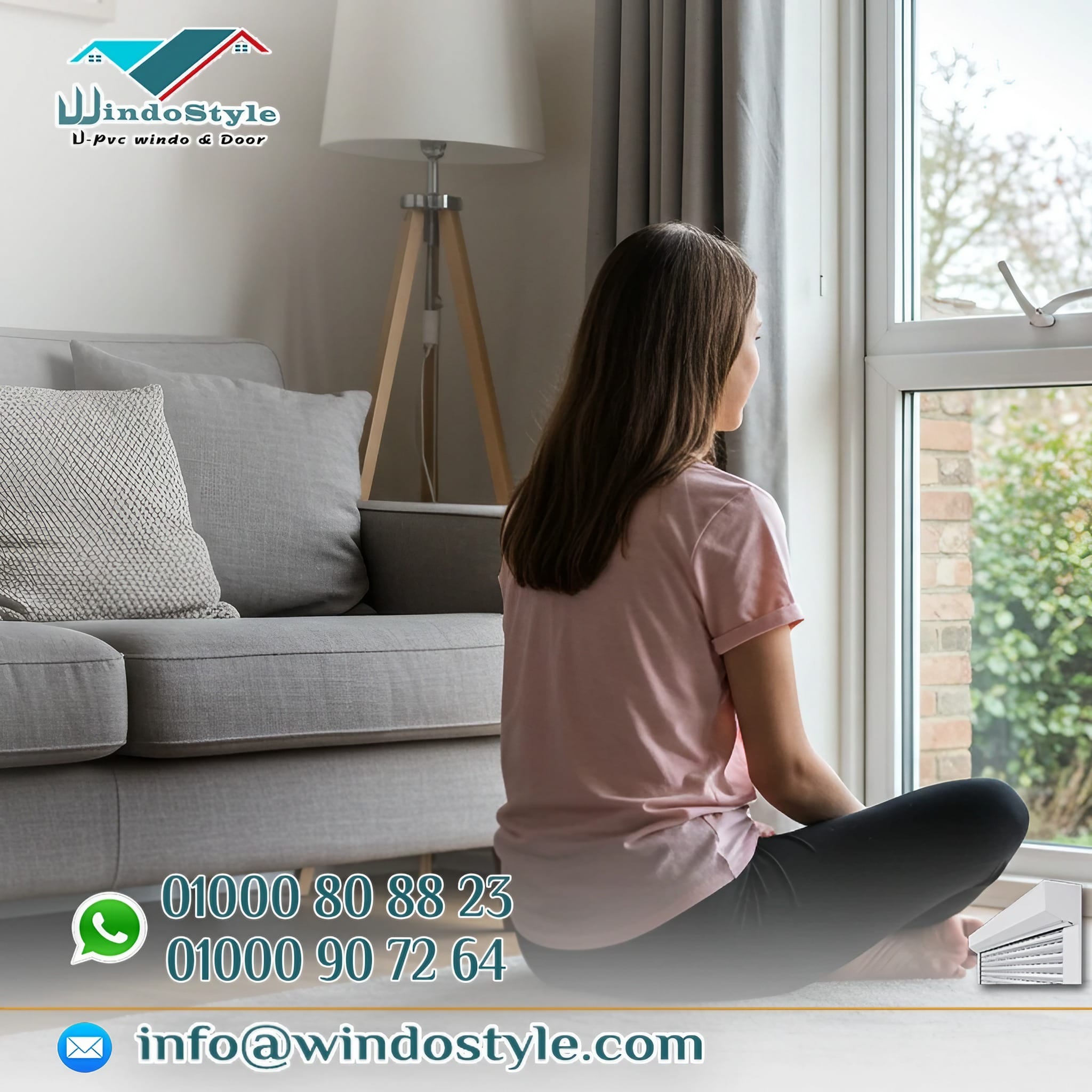 من حقك يكون ليكي مساحتك الخاصة، بعيد عن الزحمة والدوشة، ومن حقك ترتاحي وتفصلي. وشبابيك وأبواب UPVC من ويندوستايل هتساعدك تعملي ده بكل بساطة… وبأعلى جودة. دلوقتي وقت التغيير. خلي الراحة تبدأ من بابك وشباكك.