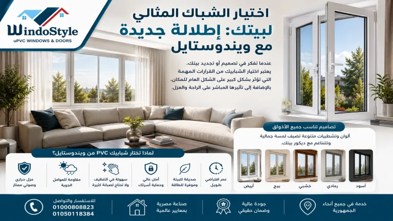 اختيار الشباك المثالي لبيتك إطلالة جديدة مع ويندوستايل