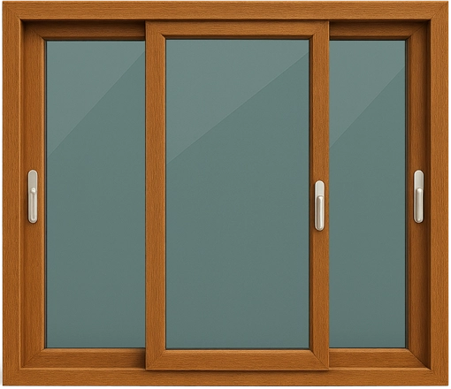 شبابيك uPVC جرار بتتكوّن من ضلفتين أفقيتين أو أكتر، وبها عجلات حركة من تحت عشان تضمن حركة جانبية ناعمة. الشباك ده معروف بسهولة تشغيله وبيوفر رؤية واسعة وكمية كبيرة من التهوية.