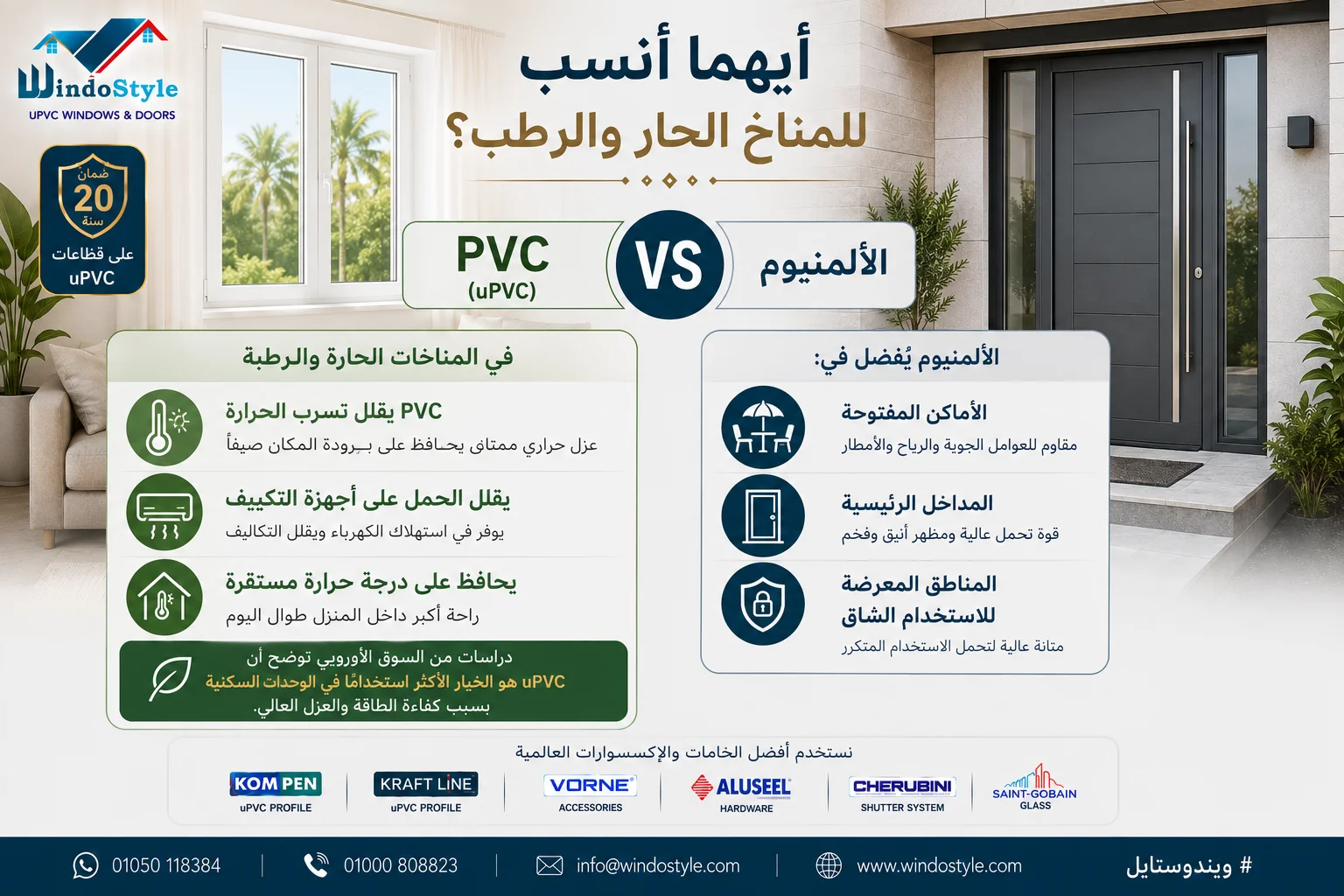 PVC or aluminum? A guide to hot and humid climates PVC or aluminum? A guide to hot and humid climates