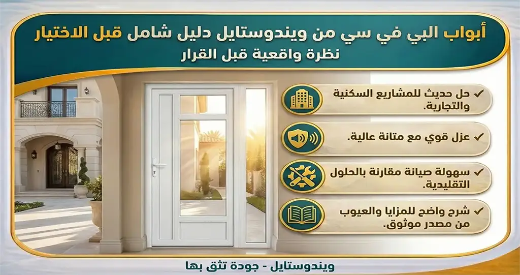 أبواب البي في سي من ويندوستايل | دليل شامل 5 أبواب البي في سي من ويندوستايل تعرف على المزايا والعيوب وأسباب الانتشار مع مراجع أوروبية وروابط داخلية تساعدك على اتخاذ القرار الصحيح