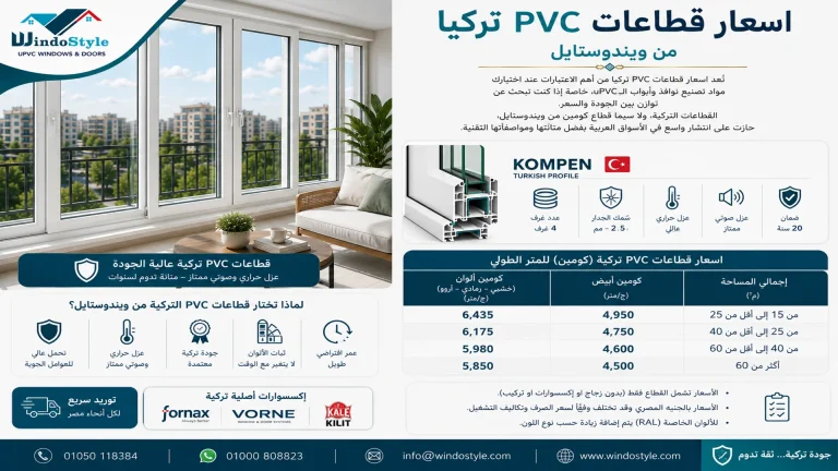 اسعار قطاعات PVC تركيا | دليل شامل لقطاعات كومبن 4 اسعار قطاعات PVC تركيا دليل شامل لقطاعات كومبن
