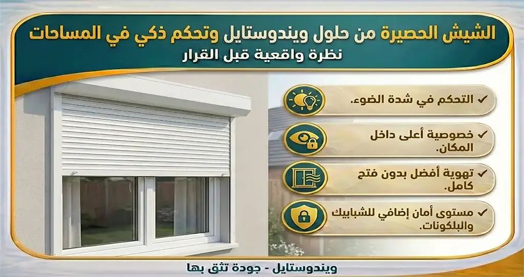 تعرّف على أنواع الشيش الحصيرة المختلفة في مصر 2 الشيش الحصيرة من حلول ويندوستايل وتحكم ذكي في المساحات