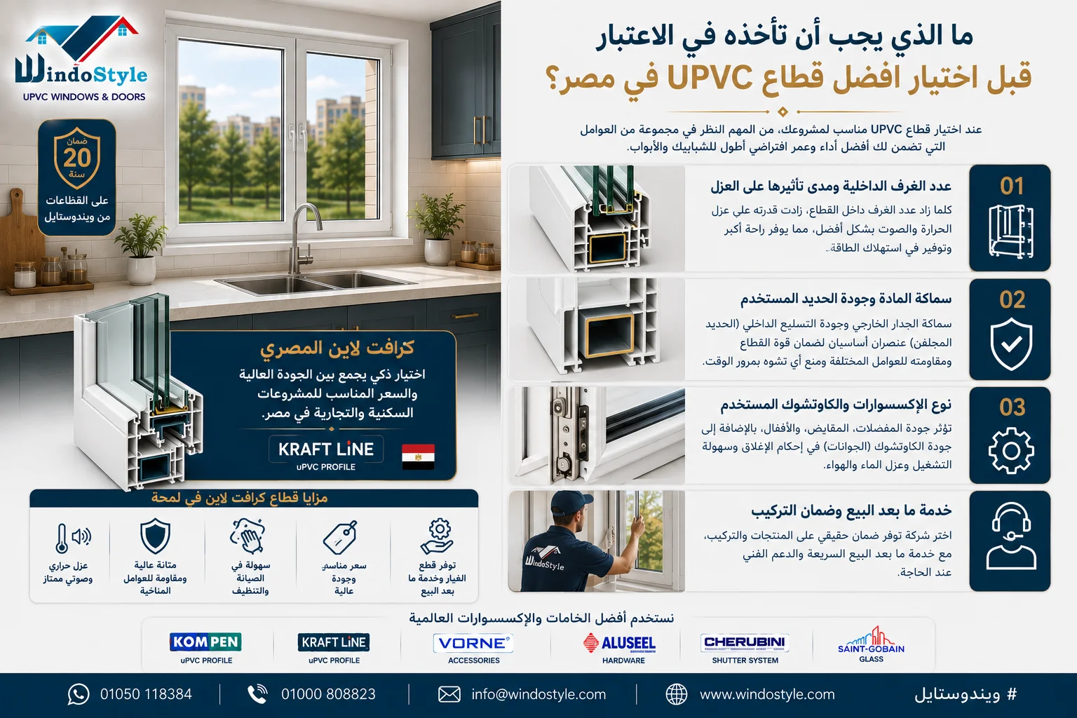 عند اختيار افضل قطاع UPVC في مصر من المهم النظر إلى عدة عوامل