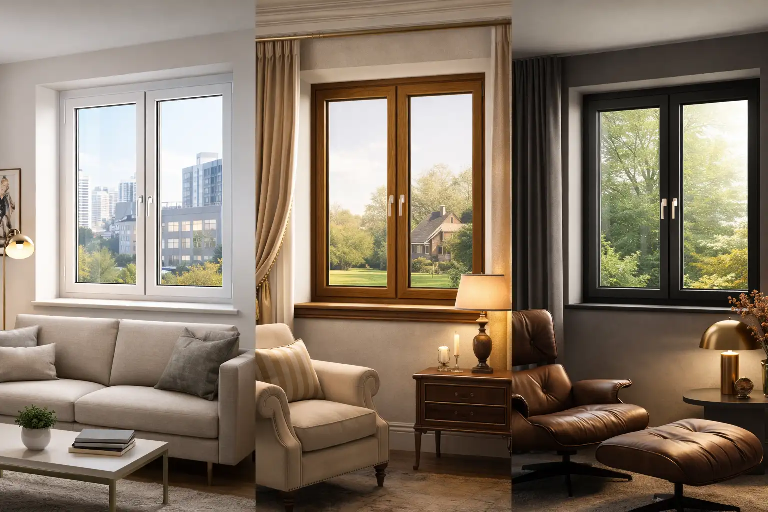 تصاميم عصرية تضيف قيمة لبيتك. الراحة مش بس في الجو والأمان، لكن كمان في الشكل. شبابيك UPVC من ويندوستايل بتيجي بتصاميم وألوان متنوعة تناسب كل الأذواق: لو بتحب الطابع المودرن البسيط. أو بتميل للكلاسيك الأنيق.