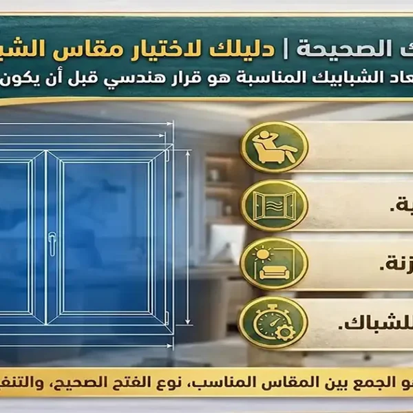 مقاس النوافذ الصحيحة | دليلك لاختيار مقاس الشبابيك المثالي
