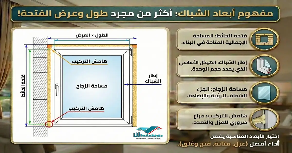 مقاس النوافذ الصحيحة | دليلك لاختيار مقاس الشبابيك المثالي
