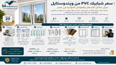 سعر شبابيك PVC من ويندوستايل | دليل شامل للأسعار في مصر 2026 7 سعر شبابيك PVC من ويندوستايل | دليل شامل للأسعار في مصر
