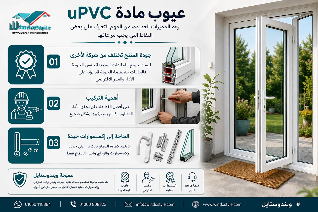 عيوب مادة uPVC
