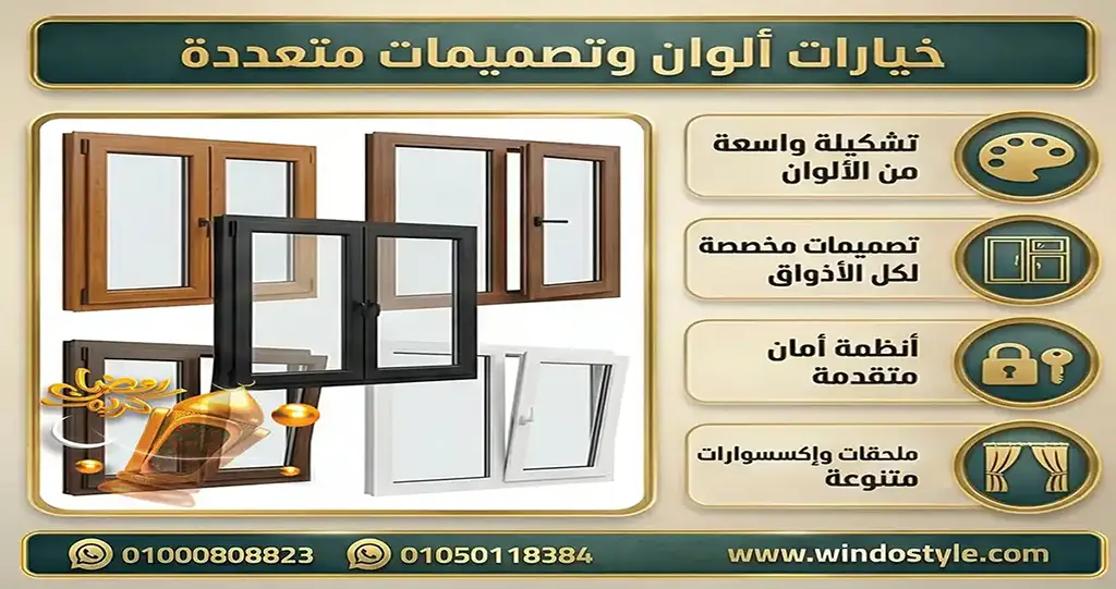 ألوان شبابيك PVC من ويندوستايل: دليل شامل لتصميم أنيق 4 PVC window colors from WindoStyle